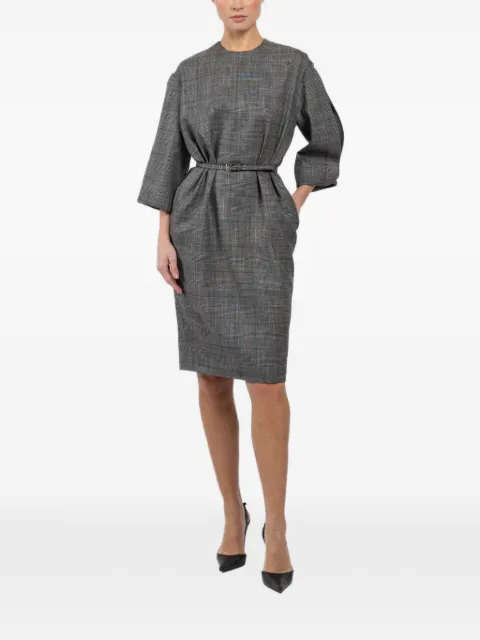 SA SU PHI Diana belted check mini dress