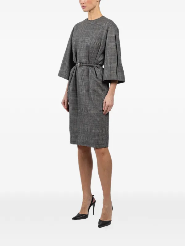 grey check mini dress Liv Gingham Fit and Flare Mini Dress