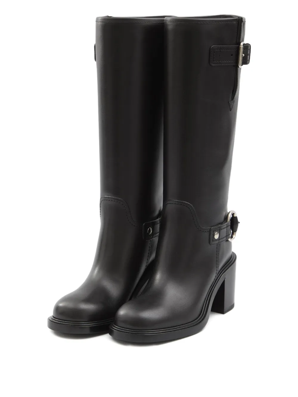 Gucci 70 mm leren laarzen Zwart