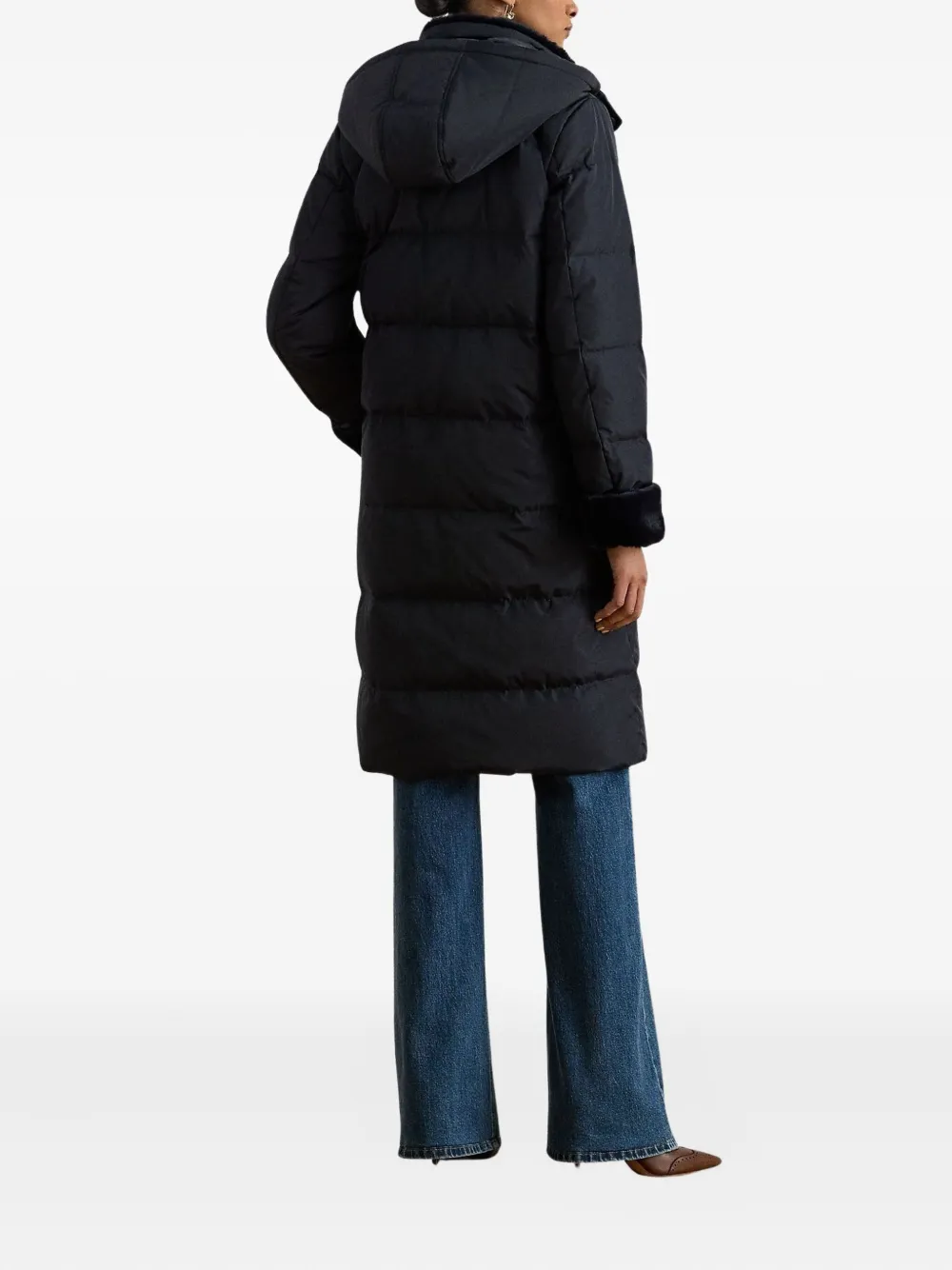 Ralph Lauren Padded Hooded Coat In Blue