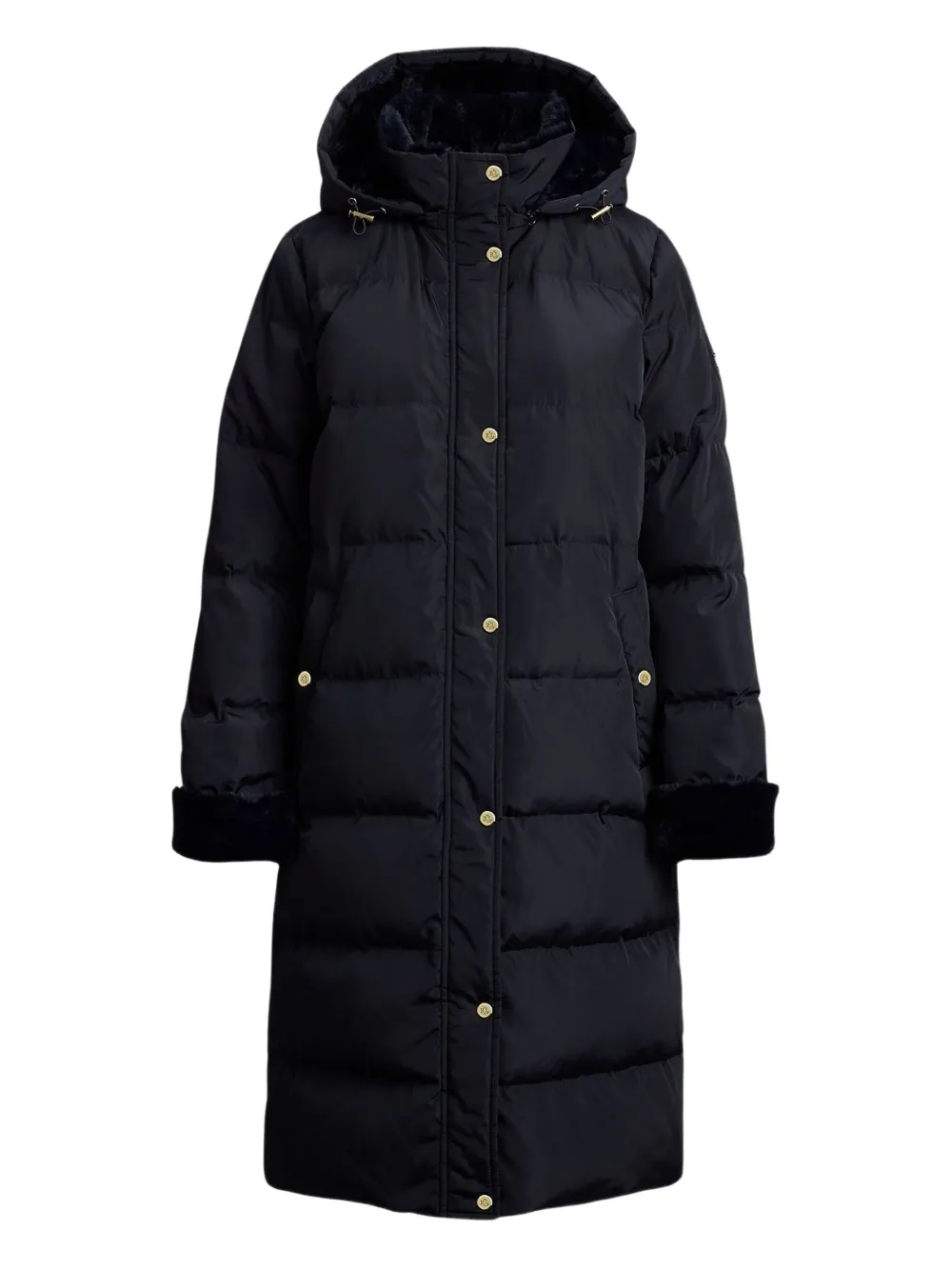 Ralph Lauren Padded Hooded Coat In Blue