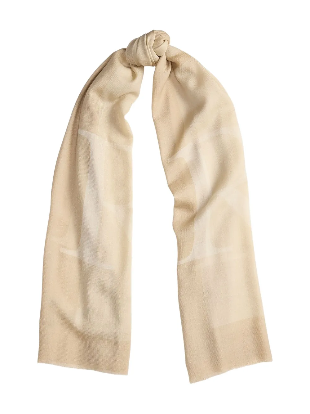 Ralph Lauren Logo Wool Scarf In Brown