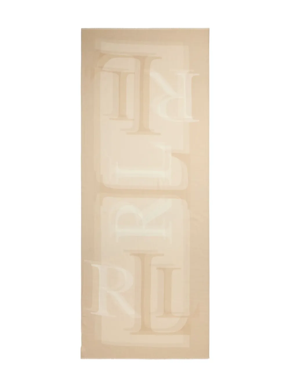 Ralph Lauren Logo Wool Scarf In Neutral