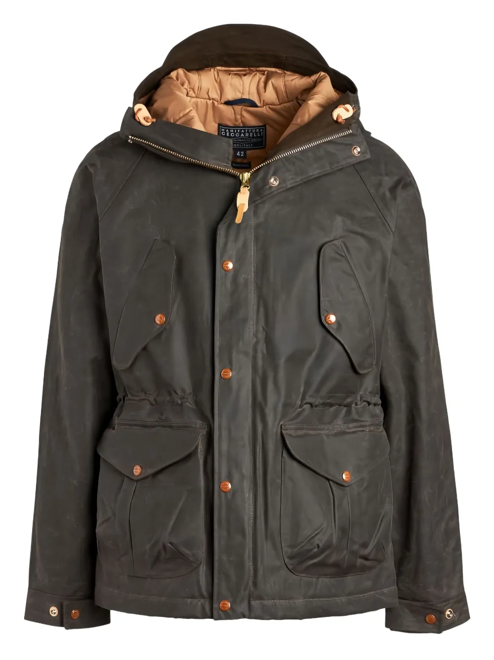 Ceccarelli parka con botones de presión | marrón | Image 1