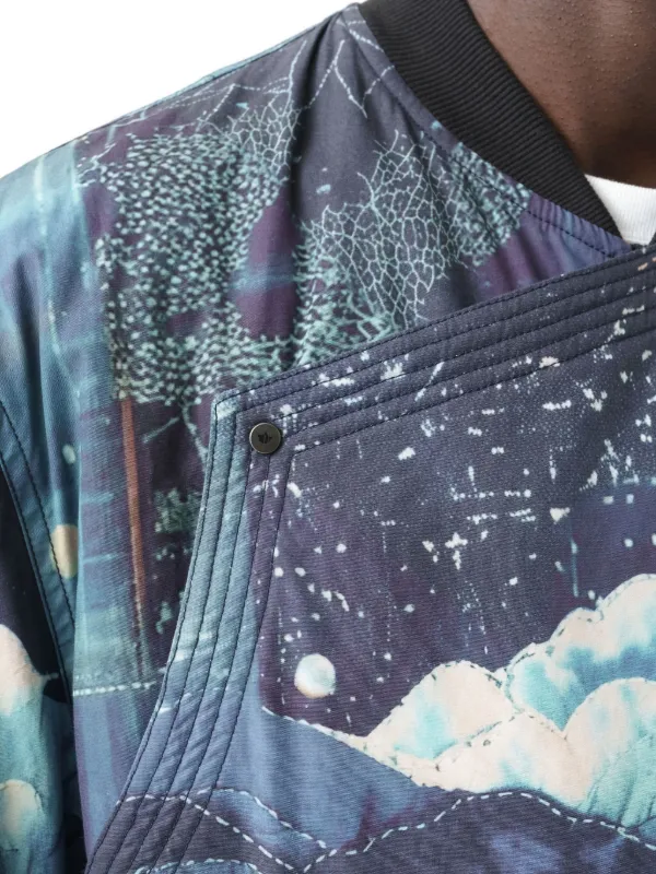 Maharishi 6227 Boro Crane Monk MA1 ボンバージャケット | ブルー 