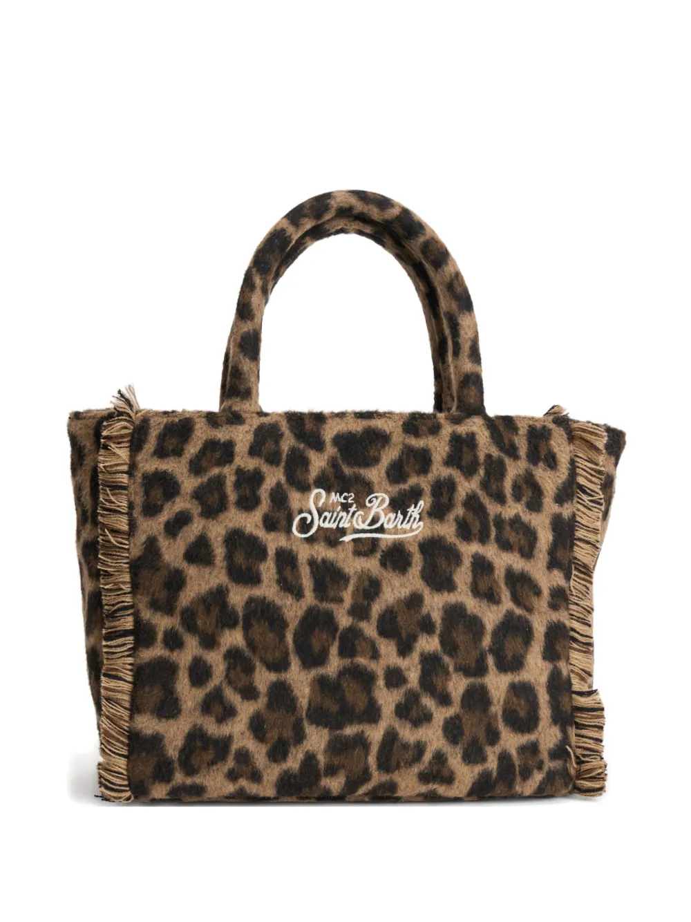 MC2 Saint Barth Colette leopard-print fringed shoulder bag | Brown | Image 1