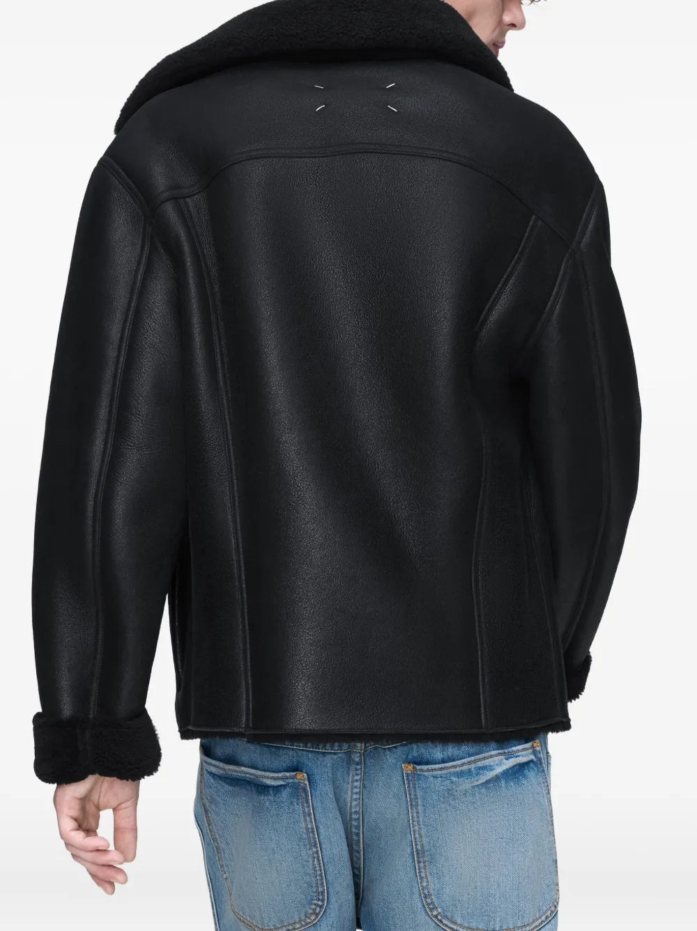 Maison Margiela Gecoat lammy jack Zwart
