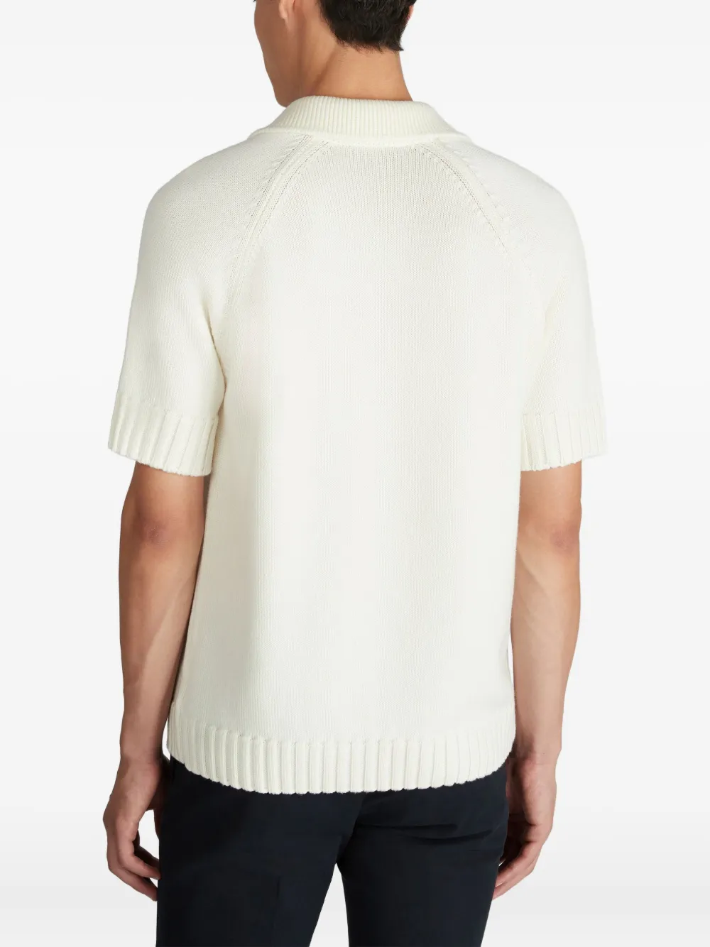 Zanone Wollen T-shirt Beige