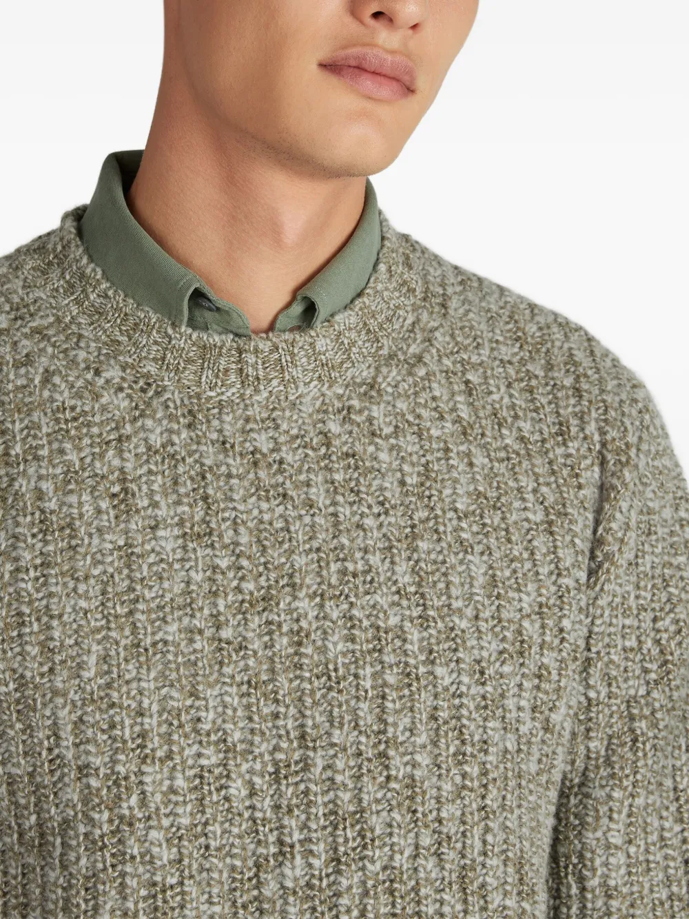slowear Wollen trui met ronde hals Groen
