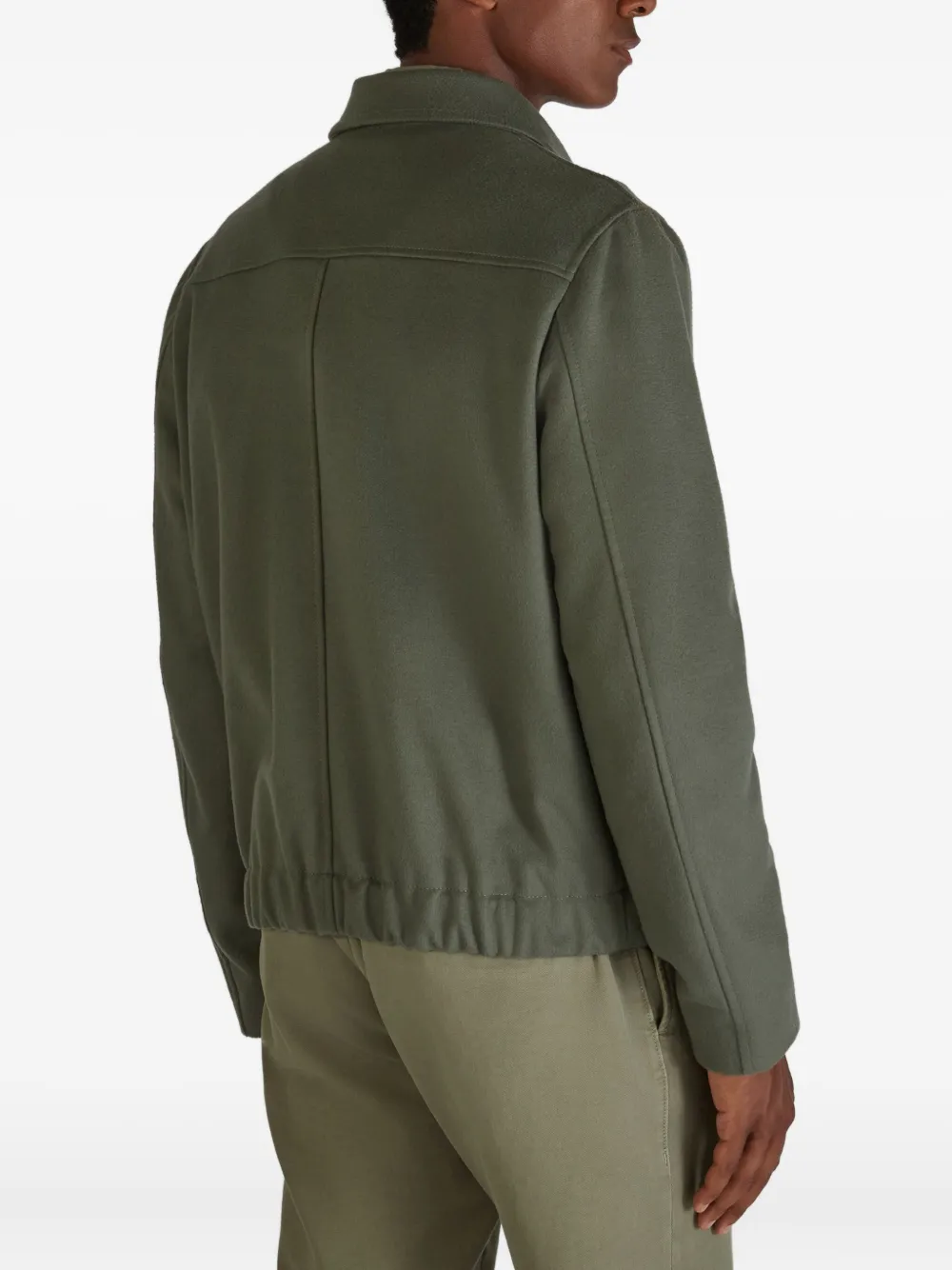 Montedoro Zip Bomber Jacket In Green