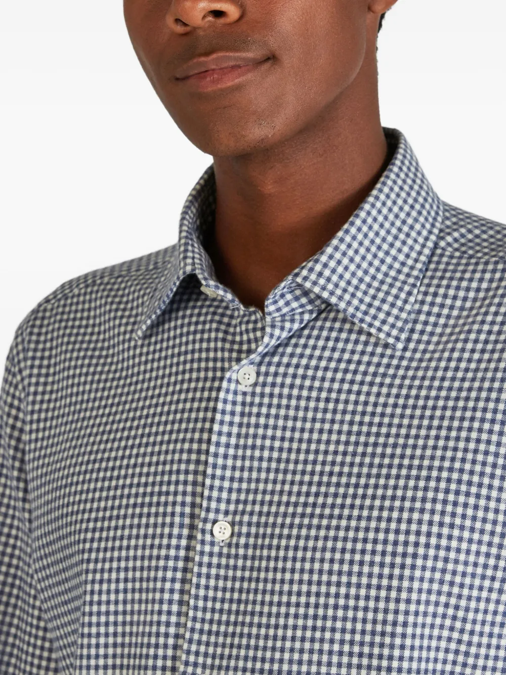 Glanshirt Checked Flannel Shirt In Blue