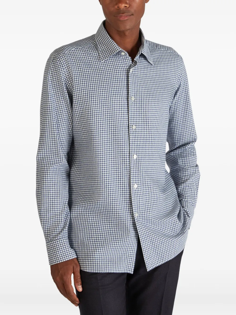 Glanshirt Checked Flannel Shirt In Blue