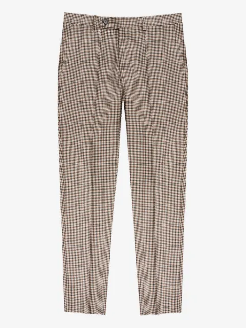slowear check wool trousers