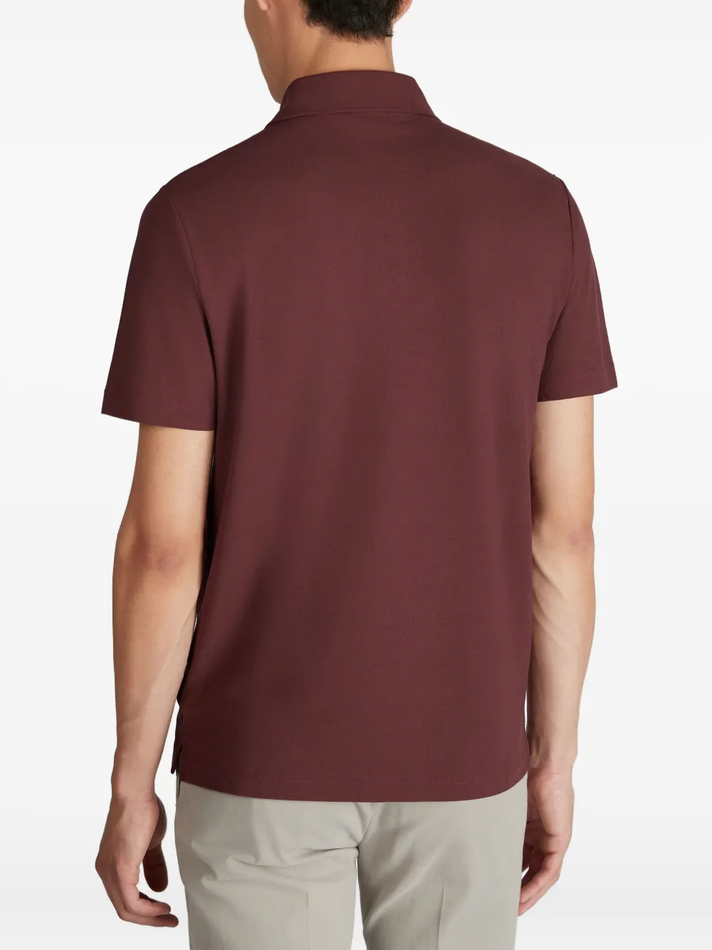 Zanone Poloshirt met knopen Rood
