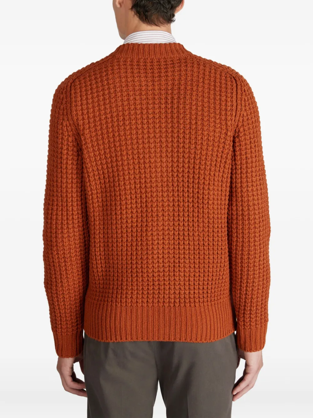 Zanone Vest met rits Oranje