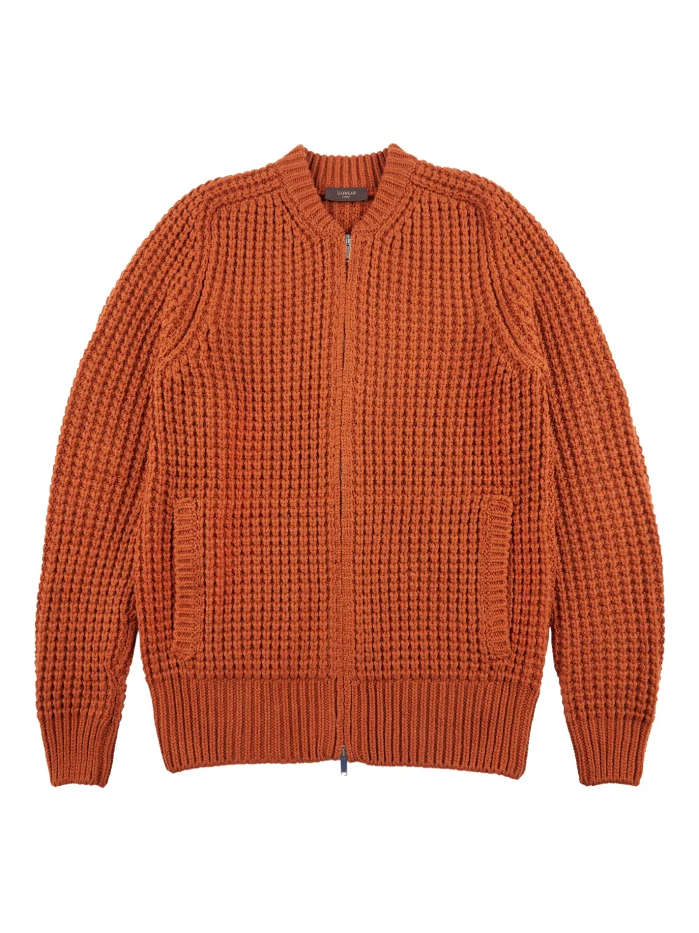 Zanone zip-up cardigan | Orange | Image 1