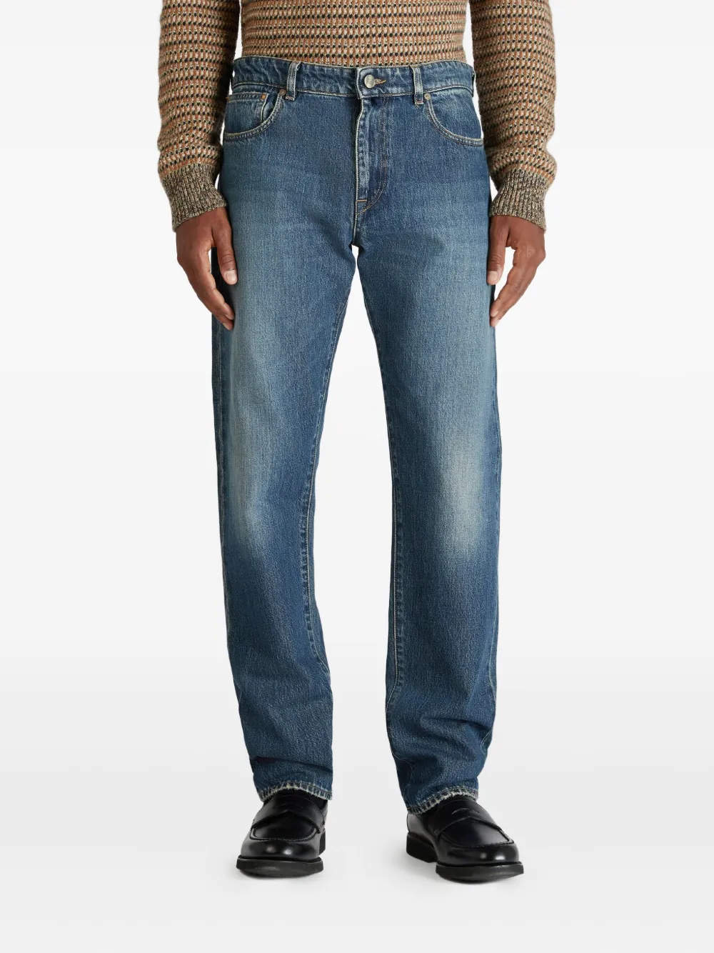 Incotex Five-pocket Cotton Jeans In Blue