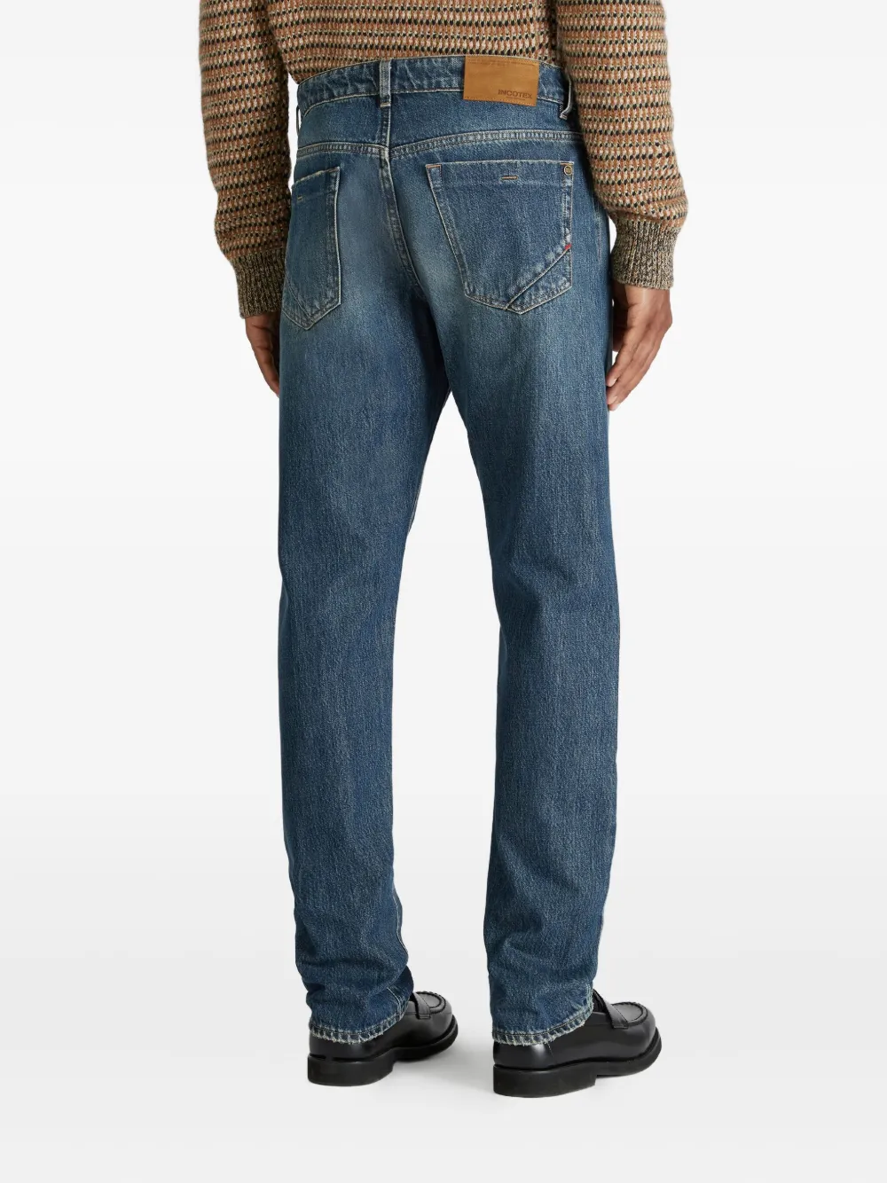 Incotex Five-pocket Cotton Jeans In Blue