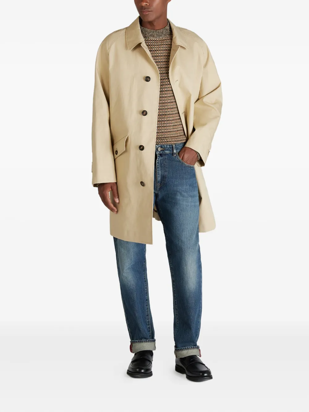 Incotex Katoenen jeans met vijf zakken - Blauw