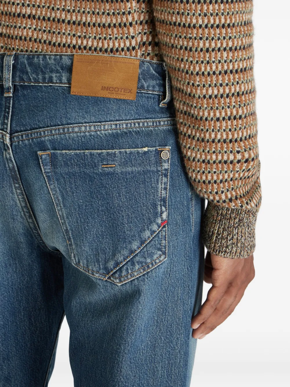 Incotex Five-pocket Cotton Jeans In Blue