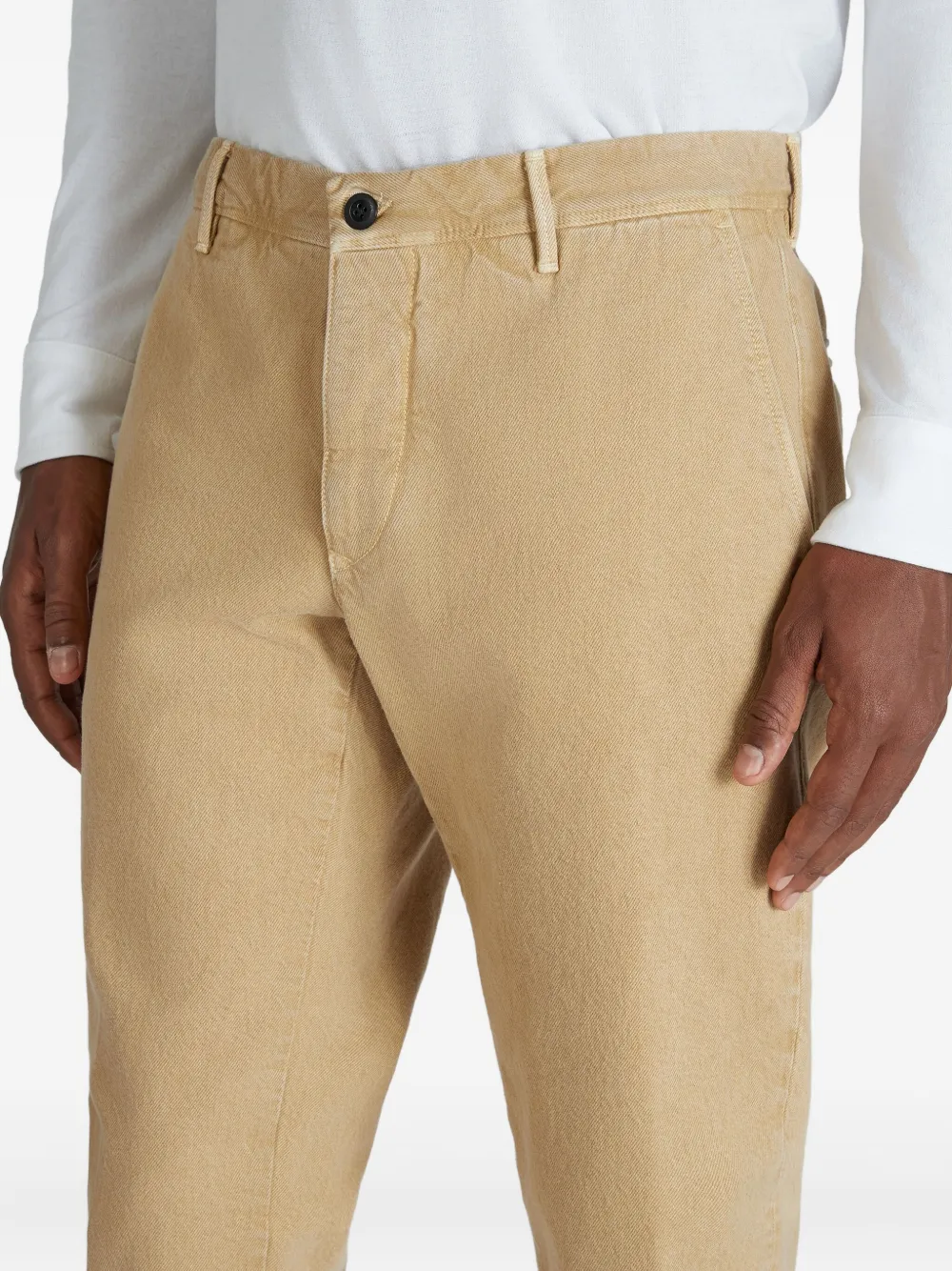 slowear Katoenen broek met knopen Beige