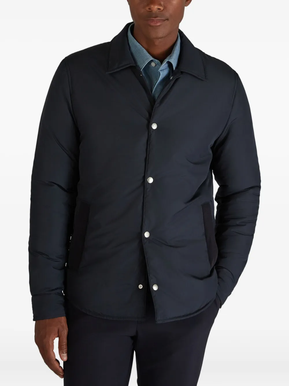 Montedoro Padded Snap Overshirt In Multi