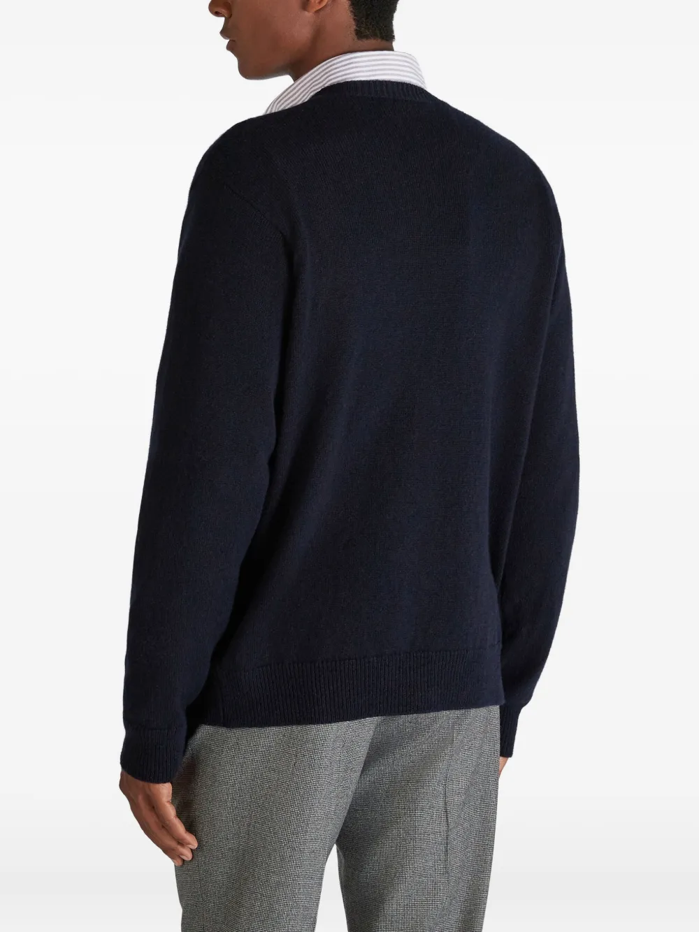 Zanone Geelong wollen vest met knopen Blauw