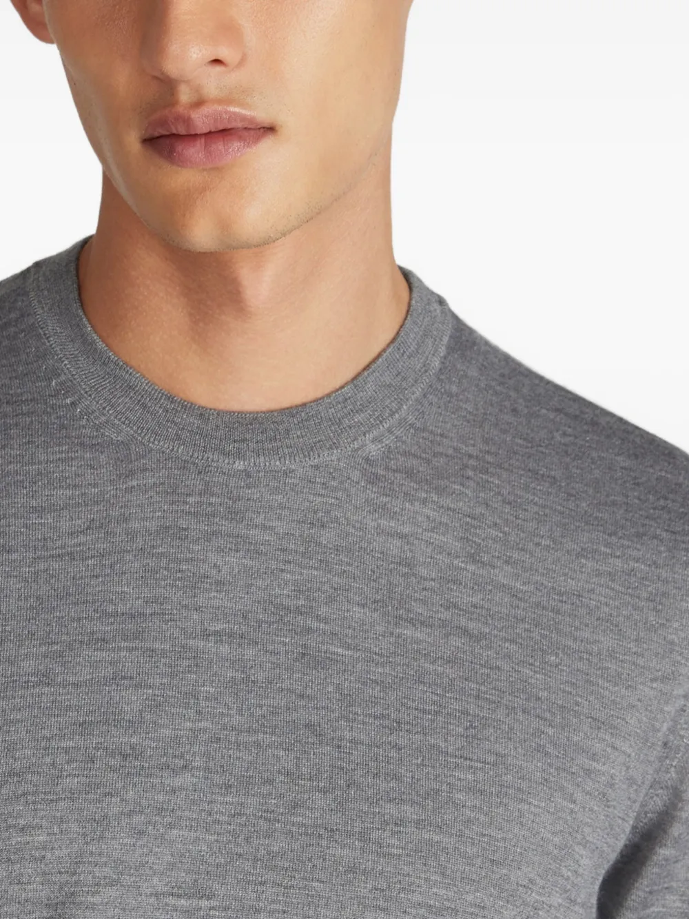 Zanone Trui met ronde hals Grijs
