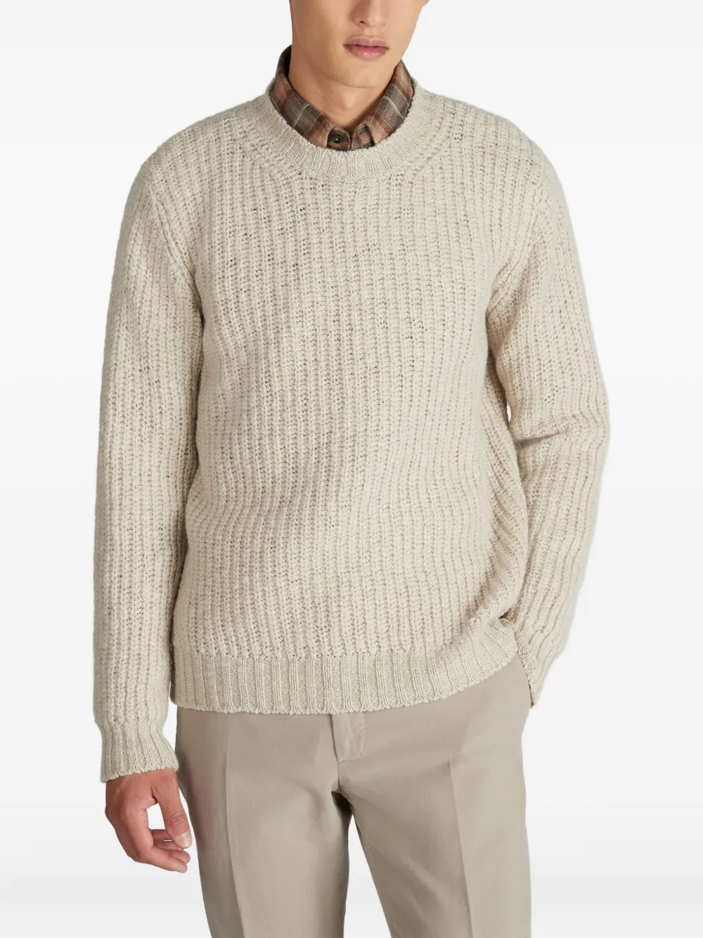  Slowear Round-neck Wool Sweater - Neutrals 