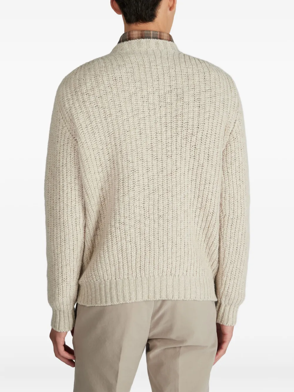 slowear Wollen trui met ronde hals Beige