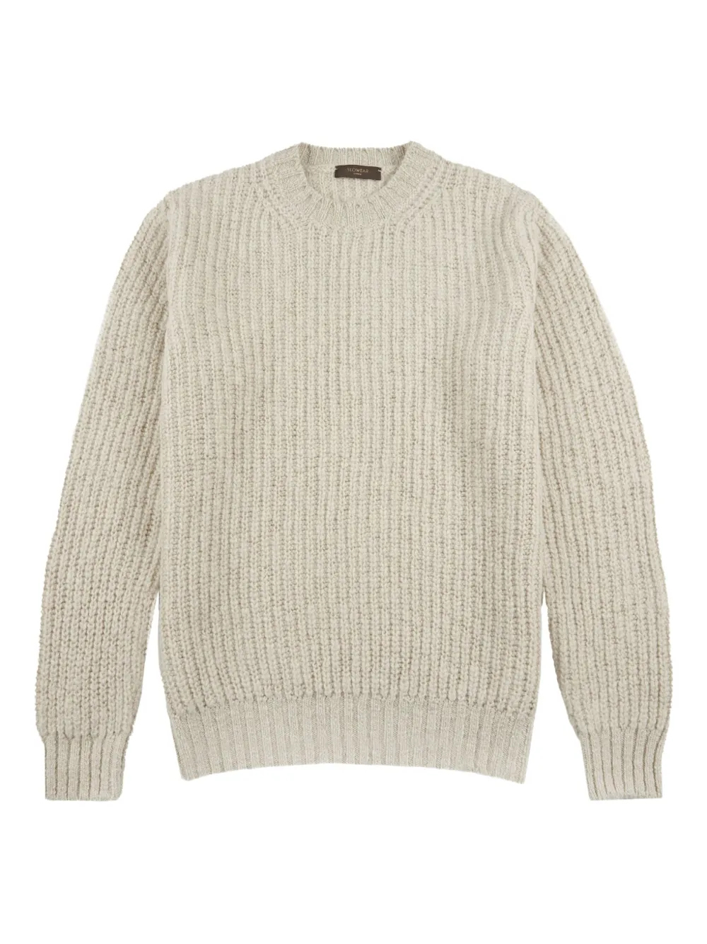 slowear round-neck wool sweater | Neutrals | Image 1