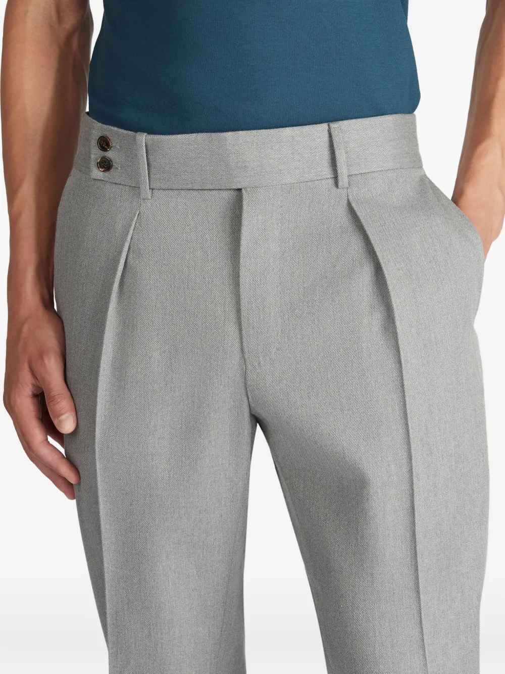 Incotex Plooibroek Grijs