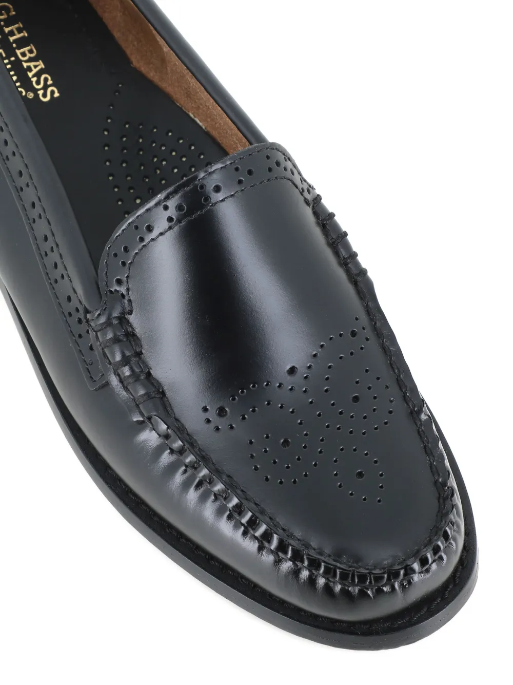 G.h. Bass & Co. Brogue Detail Loafer In Animal Print