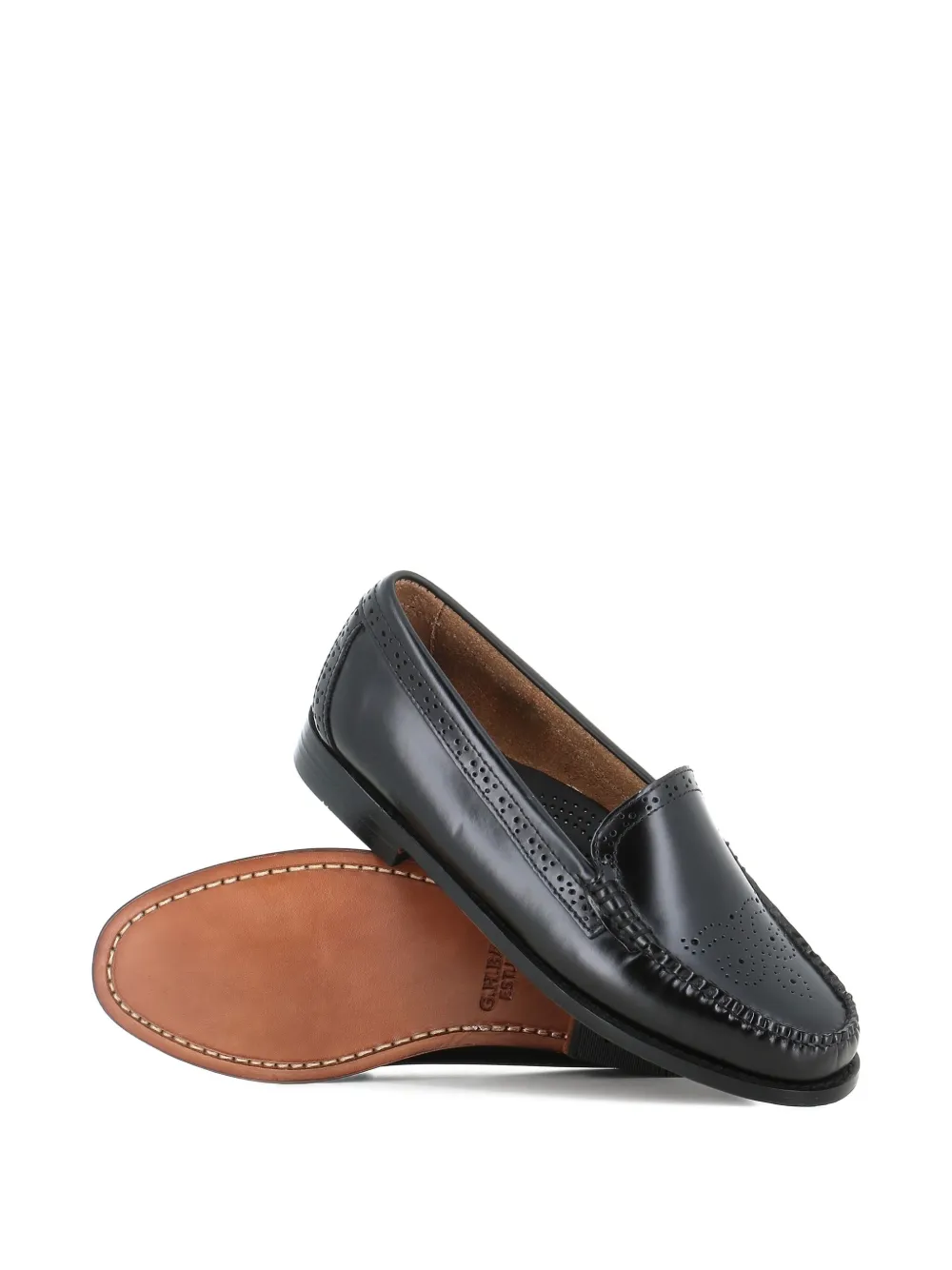 G.h. Bass & Co. Brogue Detail Loafer In Animal Print