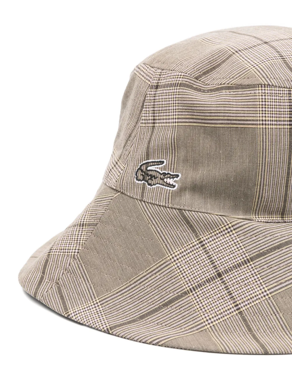 Lacoste Geruite hoed Beige
