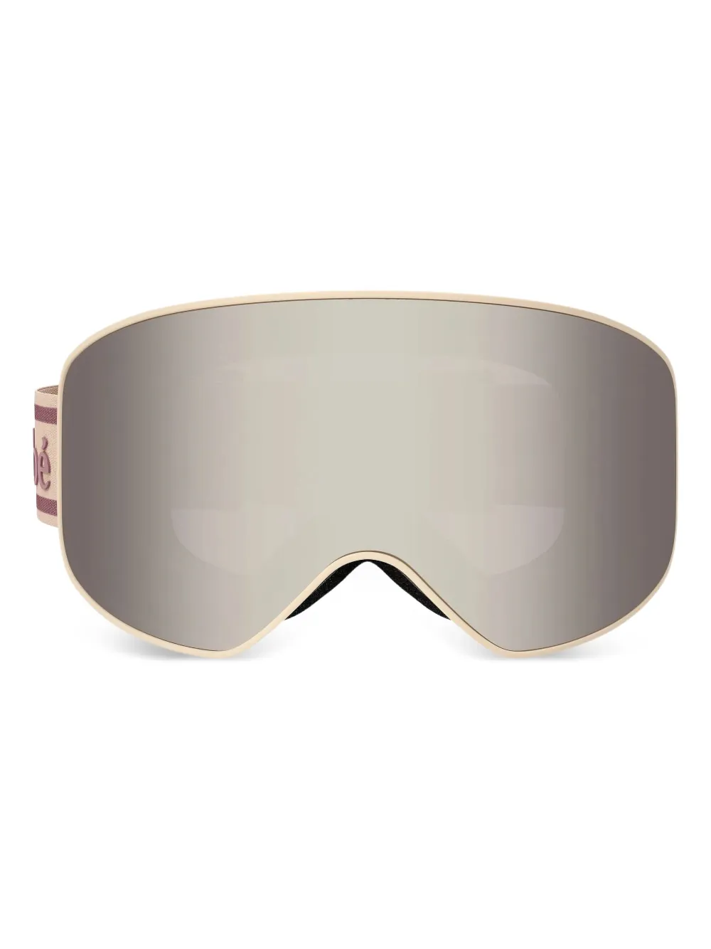 Chloé logo-detail ski goggles - Nude