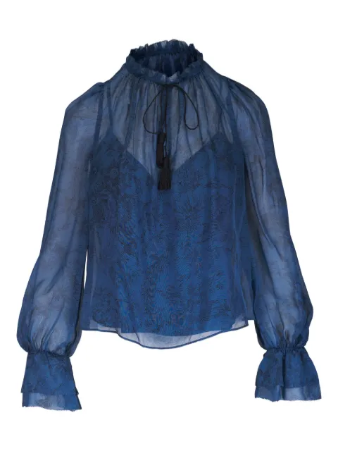 Veronica Beard Maxime ruffled-neck blouse