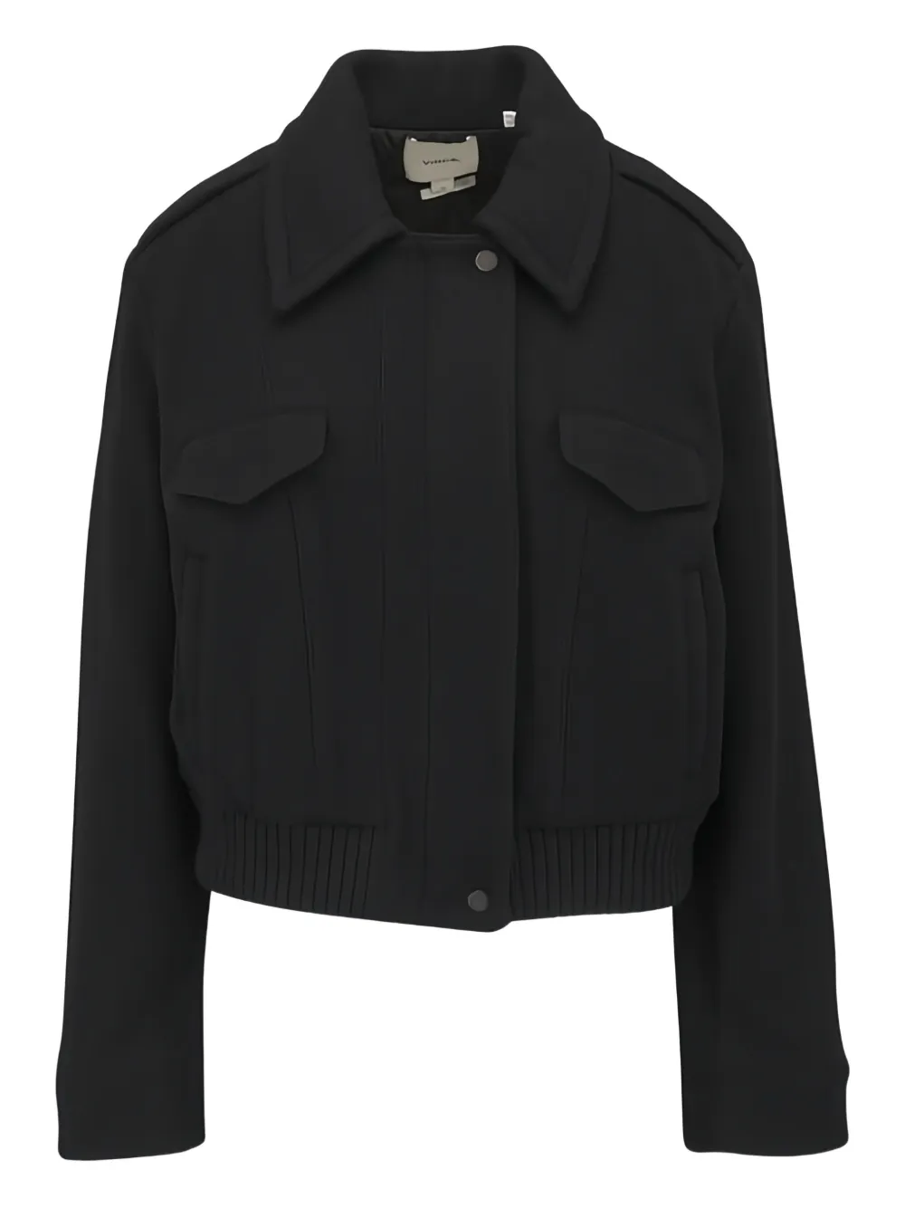 Vince collared pocket jacket - Schwarz