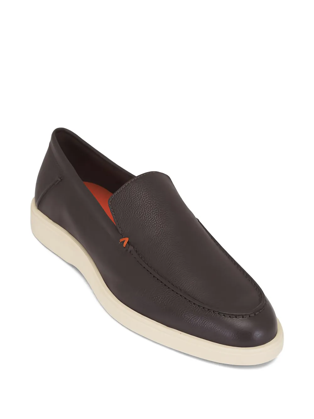 Santoni stitch-detail loafers - Bruin
