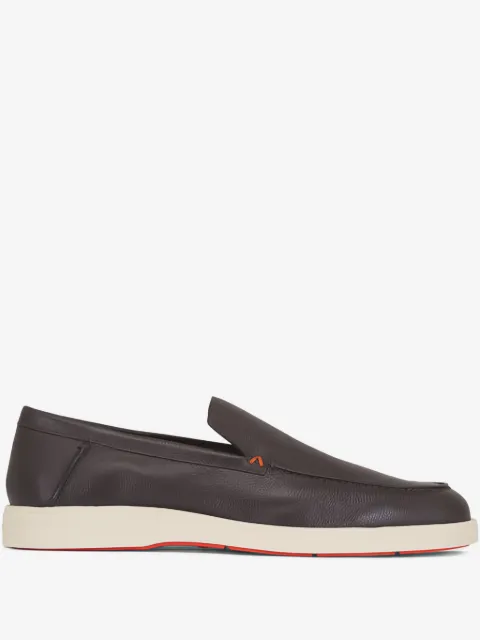 Santoni stitch-detail loafers