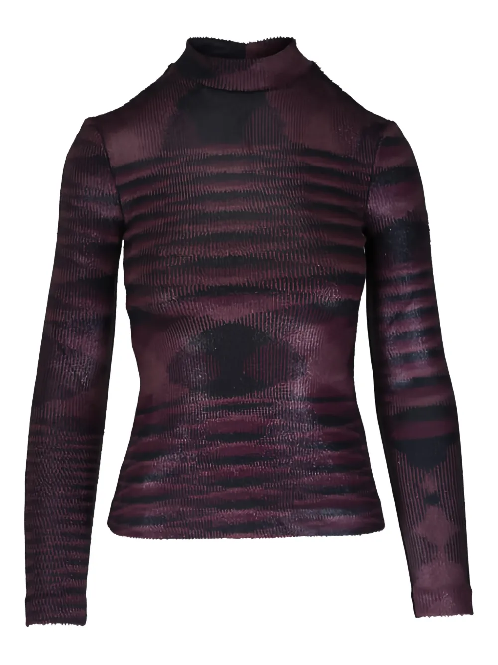 Missoni Patterned High-neck Top In Multi