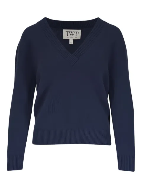 TWP V-neck long-sleeve sweater