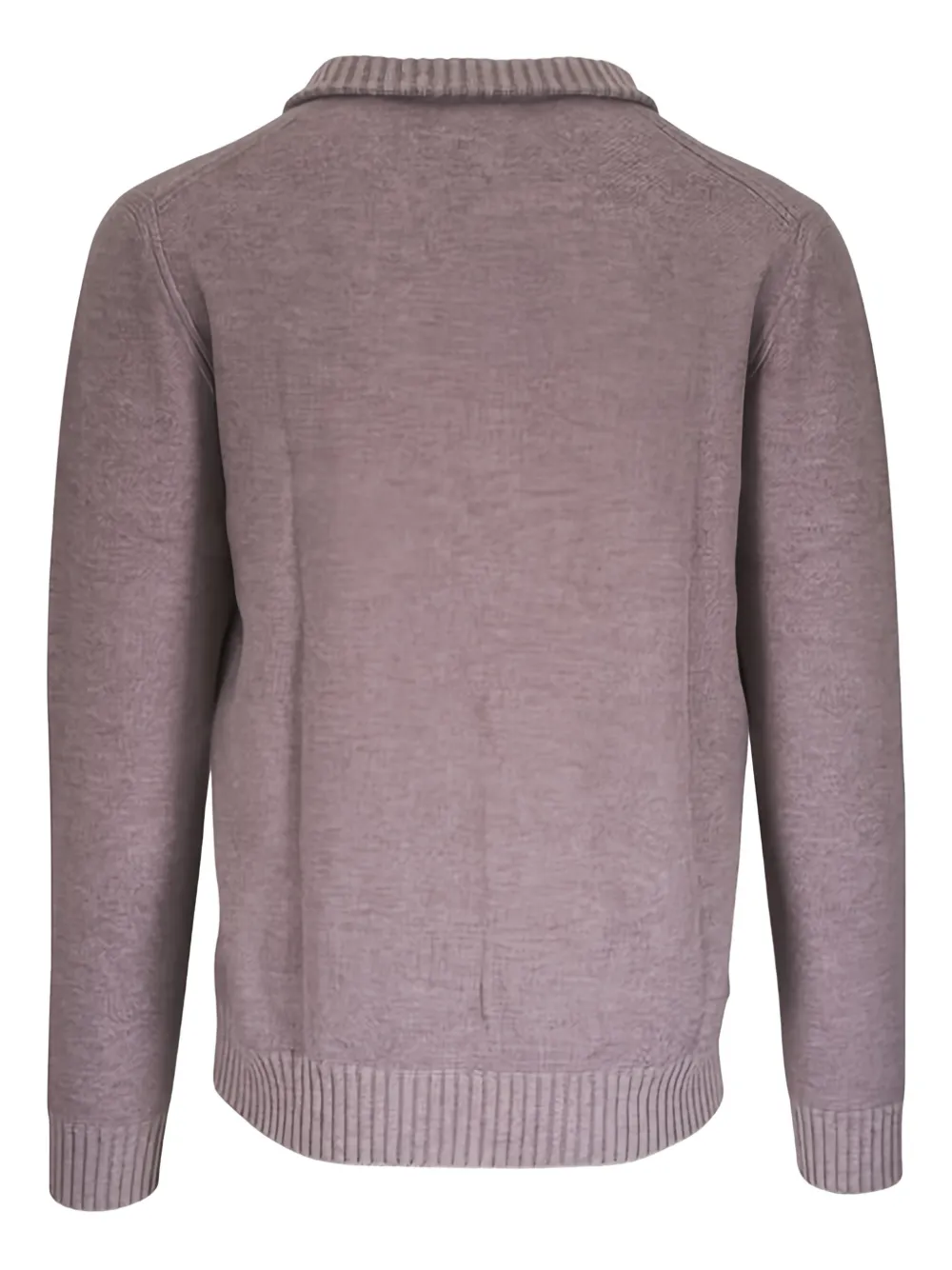 Kinross Cashmere Trui met ritskraag - Bruin