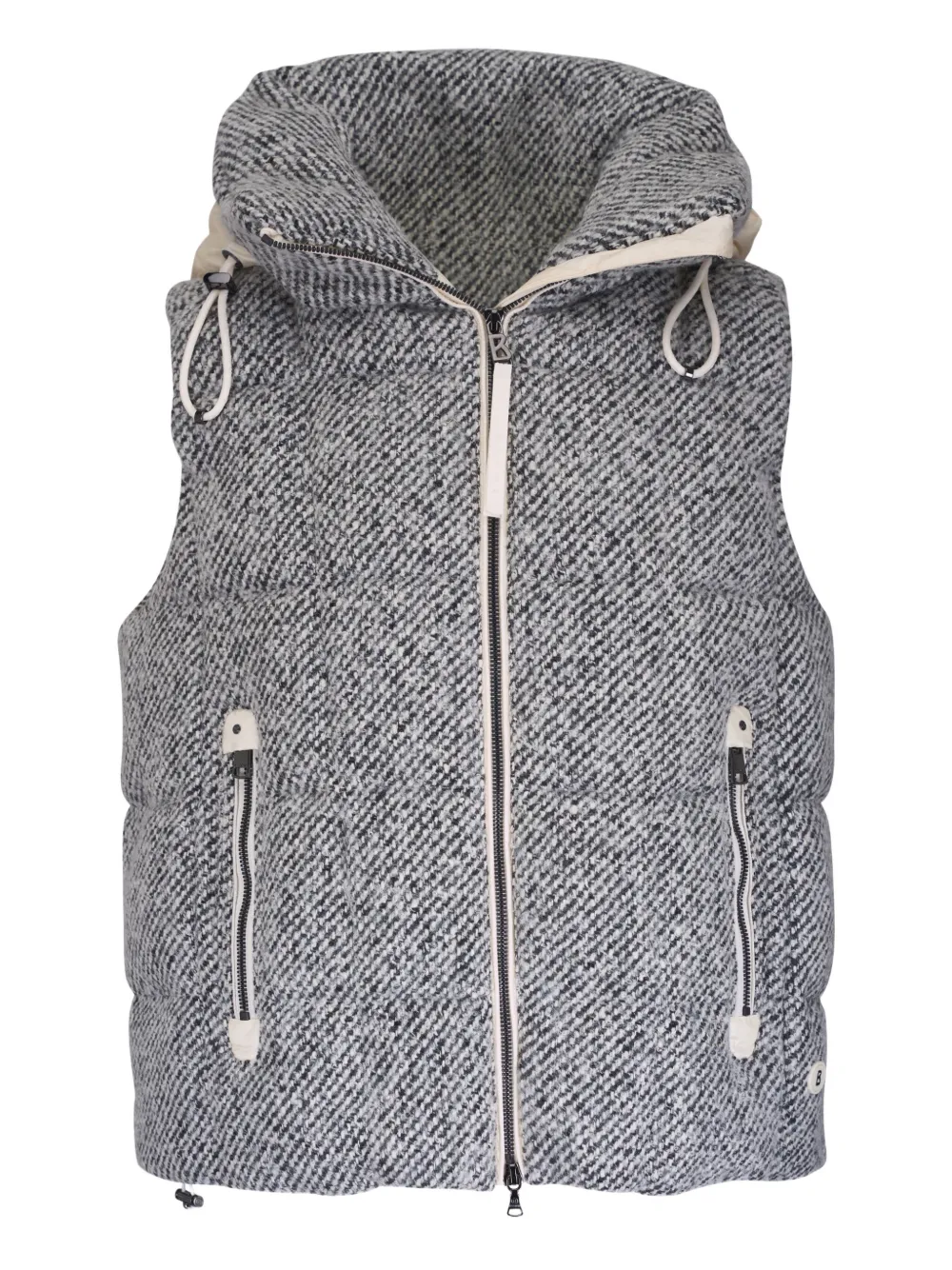 Bogner Hooded Zip Gilet In Gray