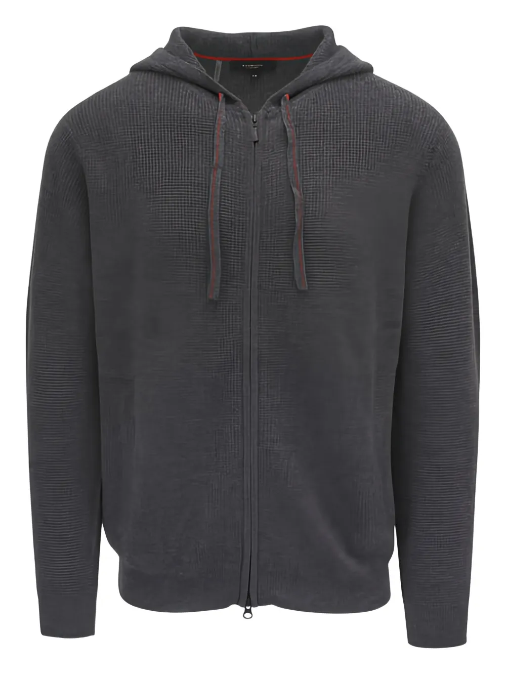 Kinross Cashmere hooded zip-up hoodie - Grey