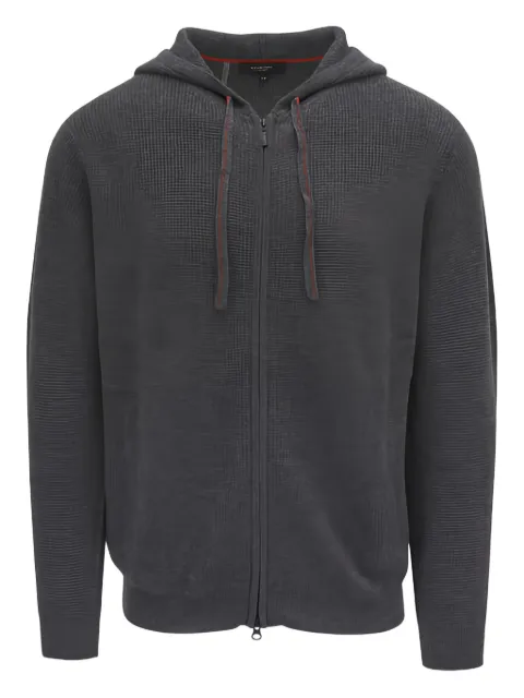 Kinross Cashmere hooded zip-up hoodie