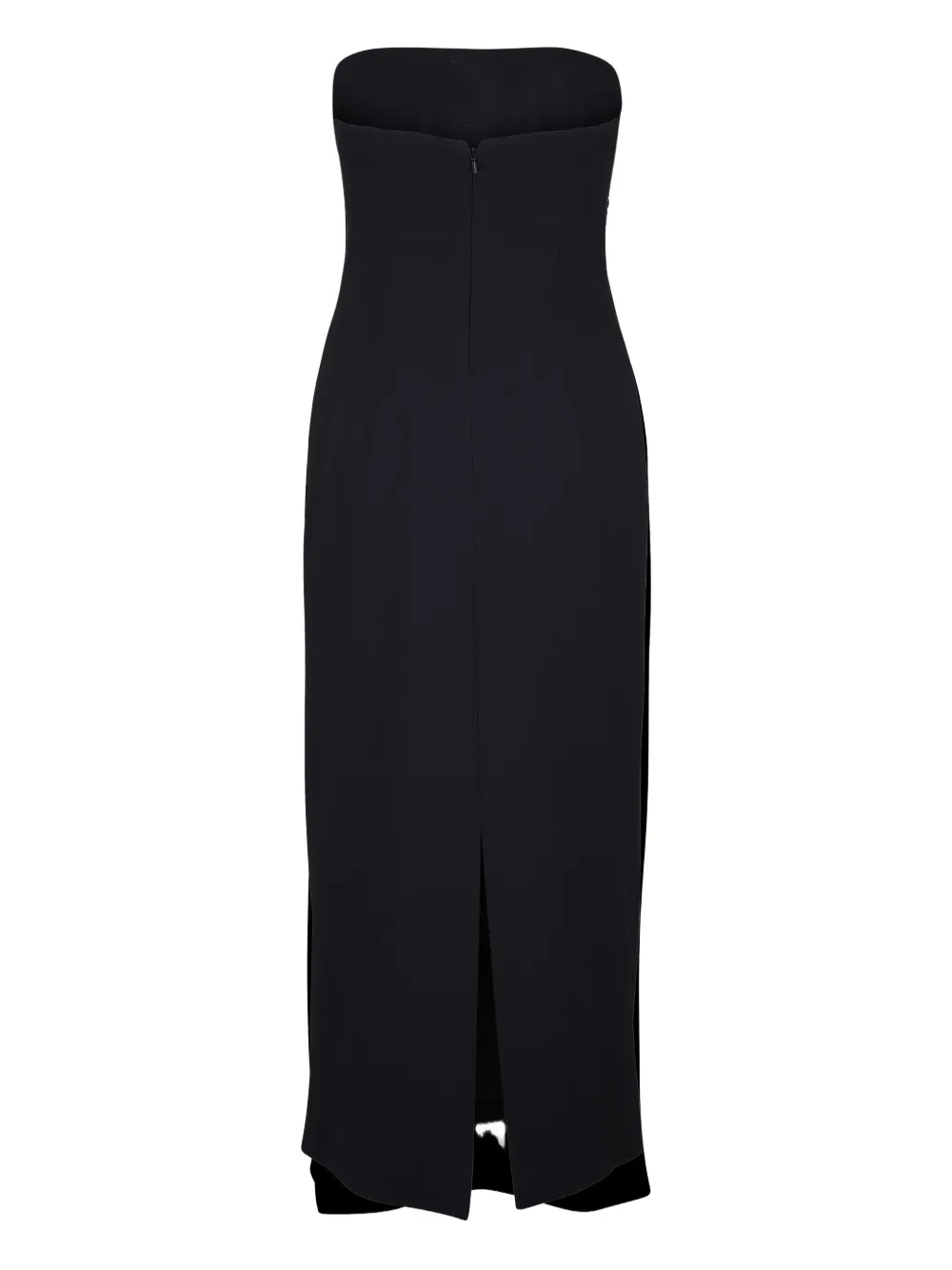 Lela Rose Verfraaide strapless jurk - Zwart