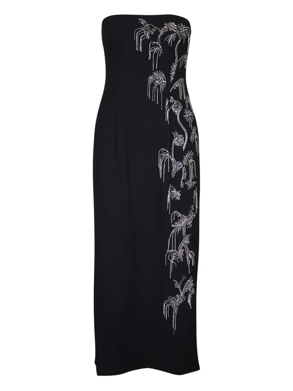 Lela Rose Abito senza spalline - Nero