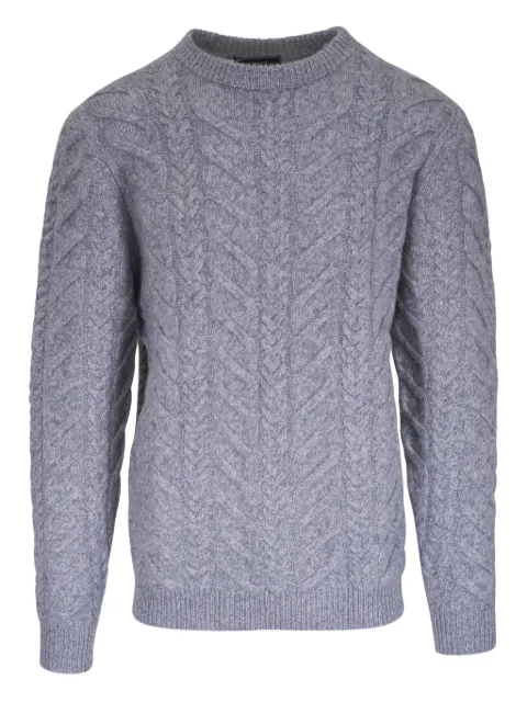 Kinross Cashmere cable-knit crewneck sweater