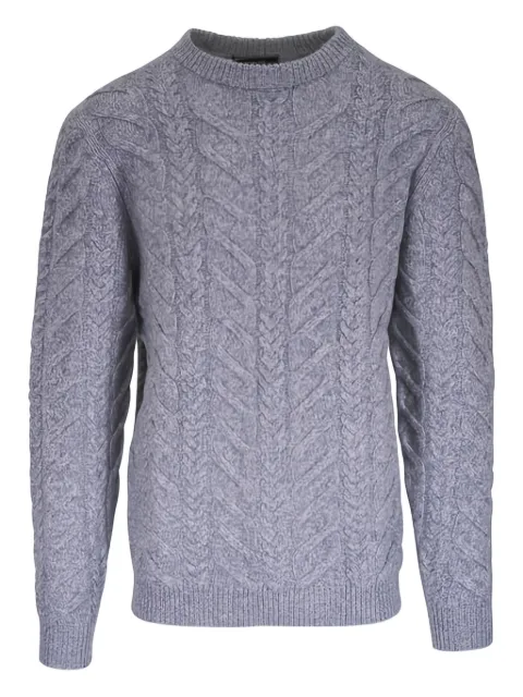 Kinross Cashmere cable-knit crew-neck sweater